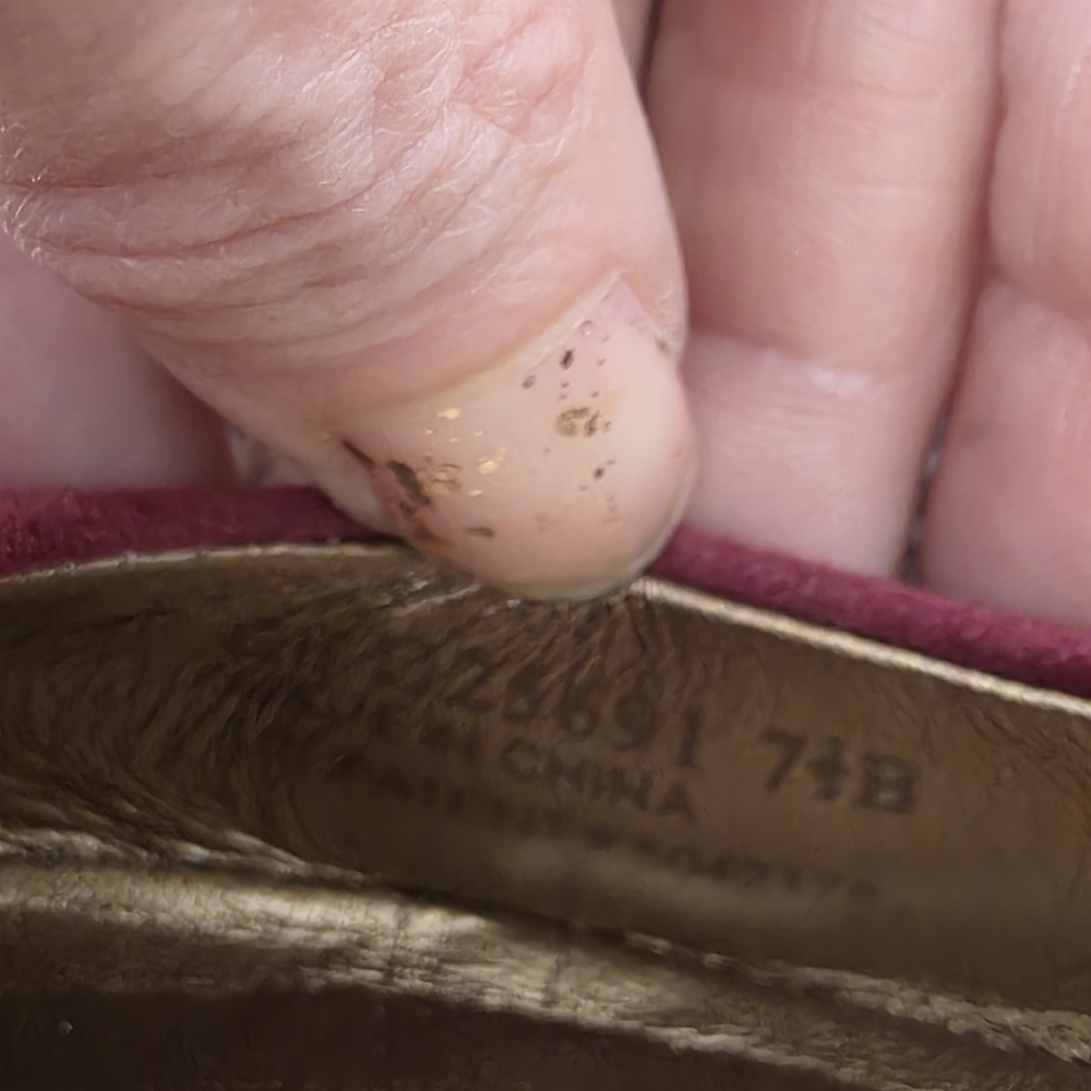 Cole Haan Nike Air Burgundy Suede Ballet Flats Buckle Detail 7.5B - Picture 6 of 8